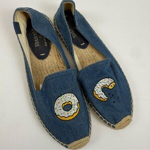 Soludos X Jason Polan Women's Doughnut Espadrille Smoking Slipper‎ Flats Size 6